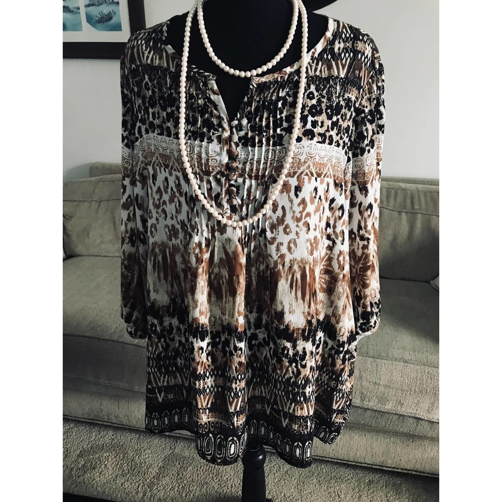 RAFAELLA ANIMAL PRINT  FOR WOMEN   SIZE 1X    PRE-OWNED